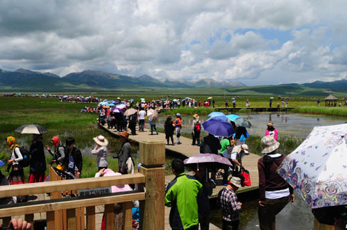 སི་ཁྲོན་ཞིང་ཆེན་མཛོད་དགེ་རྫོང་གི་མཛེས་ལྗོངས་ཁུལ་དུ་ཕེབས་པའི་ཡུལ་སྐོར་བ་མི་གྲངས་ཁྲི་བརྒྱ་ལས་བརྒལ།