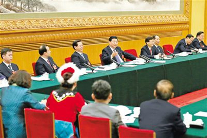 ཞི་ཅིན་ཕིང་ཧེ་ལུང་ཅང་འཐུས་ཚབ་ཚོགས་པའི་གྲོས་ཚོགས་ལ་ཞུགས།