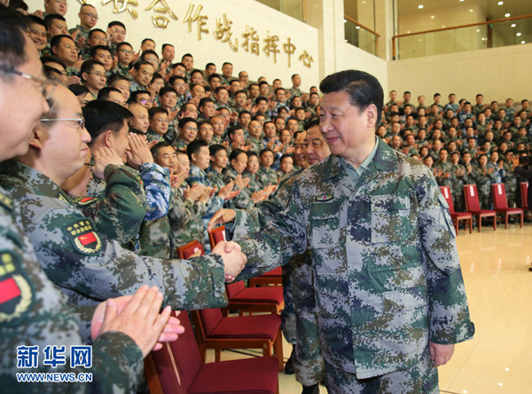 ཞི་ཅིན་ཕིང་གིས་དམག་དོན་ཨུ་ཡོན་ལྷན་ཁང་གི་མཉམ་འབྲེལ་དམག་འཐབ་བཀོད་འདོམས་ལྟེ་གནས་ལ་གཟིགས་ཞིབ་གནང་།