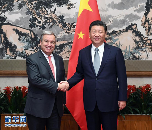 ཞི་ཅིན་ཕིང་གིས་མཉམ་འབྲེལ་རྒྱལ་ཚོགས་ཀྱི་འོས་བསྐོས་དྲུང་ཡིག་ཆེན་མོ་ཀུའོ་ཐི་ལི་སི་ལ་མཇལ་འཕྲད་གནང་། 