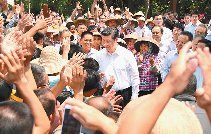 ཞི་ཅིན་ཕིང་གིས་ཧའེ་ནན་ཞིང་ཆེན་དུ་གཟིགས་ཞིབ་གནང་བ།
