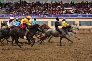 མཛོད་དགེ་རྫོང་གི་ཨ་མདོའི་རྟ་རྒྱུག་འགྲན་ཚོགས་ཆེན་མོ་མཇུག་བསྒྲིལ་བ།