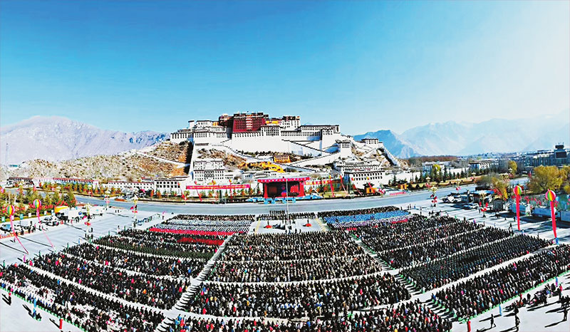བོད་ལ་དམངས་གཙོའི་བཅོས་སྒྱུར་བྱས་ནས་ལོ་60འཁོར་བར་རྟེན་འབྲེལ་ཞུ་བའི་ཚོགས་ཆེན་ལྷ་སར་འཚོགས་པ།