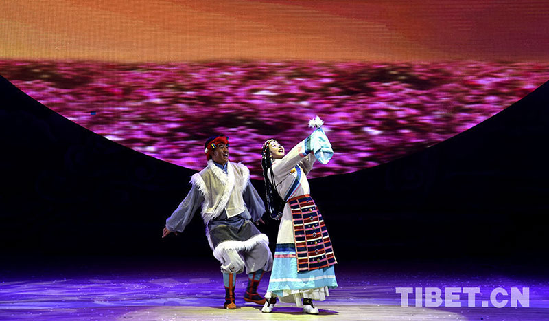 བོད་ལྗོངས་འདམ་གཞུང་དུ་གསར་རྩོམ་བྱས་པའི་འབྲོག་པའི་རིག་གནས་མྱོང་ཚོར་ཟློས་གར《གནམ་མཚོ། དུས་བཞིའི་འབྲོག་གླུ》ཞེས་པ་འཁྲབ་སྟོན་བྱས་པ།