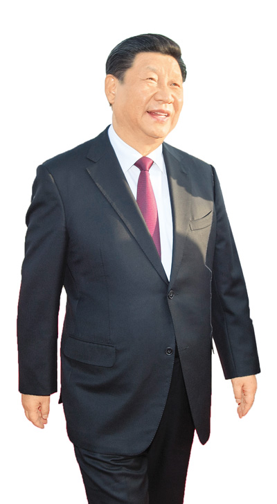 འཛམ་གླིང་གི་གར་སྟེགས་སྟེང་རྒྱལ་ཁབ་ཆེན་པོའི་འགན་འཁྲི་མངོན་པར་གནང་ཡོད་པ་སྟེ། ལོ་སྟོད་ཀྱི་ཀྲུའུ་ཞི་ཞི་ཅིན་ཕིང་གི་འཚམས་འདྲིའི་བྱེད་སྒོའི་ཕྱིར་དྲན།