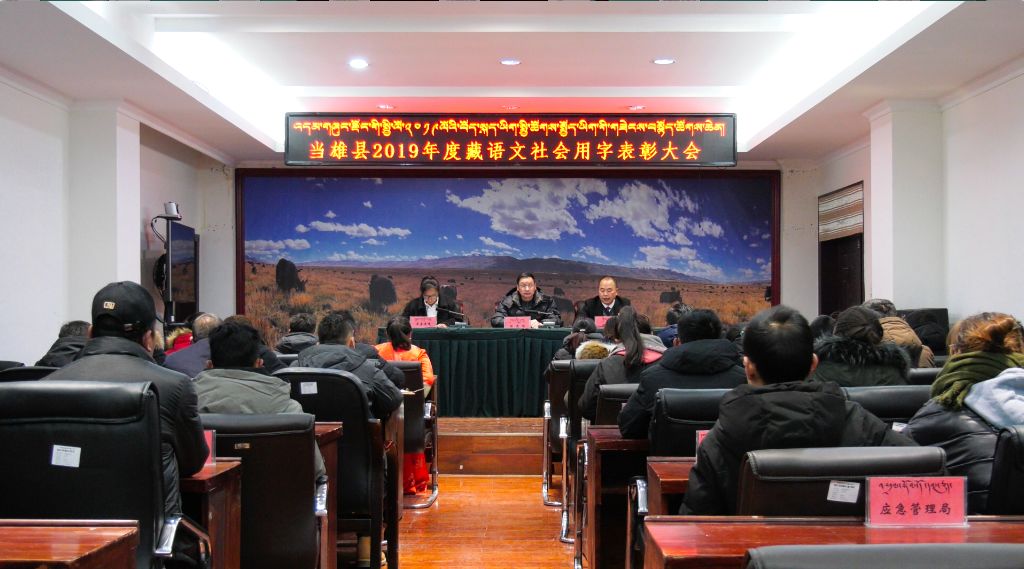 བོད་ལྗོངས་ལྷ་སའི་འདམ་གཞུང་རྫོང་གིས་བོད་སྐད་ཡིག་ལེགས་པར་སྤྱོད་མཁན་ལ་གཟེངས་བསྟོད་བྱས་འདུག