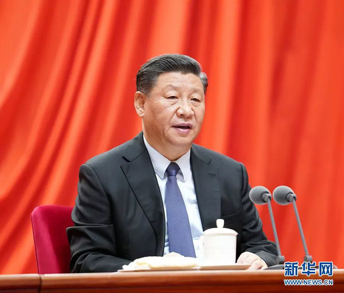 ཞི་ཅིན་ཕིང་གིས་ཀྲུང་དབྱང་སྒྲིག་ཨུད་ཚོགས་ཆེན་ཐོག་གསུང་བཤད་གནང་བ།