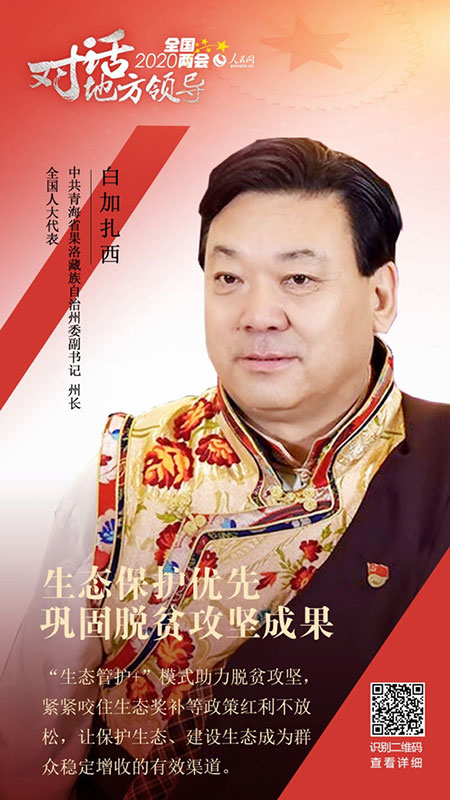 རྒྱལ་ཡོངས་མི་དམངས་འཐུས་ཚོགས་ཀྱི་འཐུས་མི་པད་རྒྱལ་བཀྲ་ཤིས་ཀྱིས་སྐྱེ་ཁམས་སྲུང་སྐྱོང་སྔོན་ལ་འཇོག་ནས་དབུལ་སྒྲོལ་འགག་སྒྲོལ་གྱི་འབྲས་བུ་སྲ་བརྟན་དུ་གཏོང་དགོས་པ་བརྗོད།