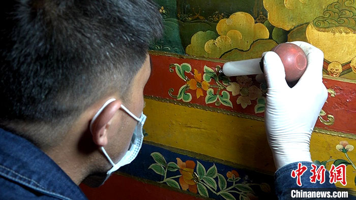 ནོར་བུ་གླིང་ཁའི་ལྡེབས་རིས་ཉམས་གསོ་60%བྱས་ཟིན་པ།  