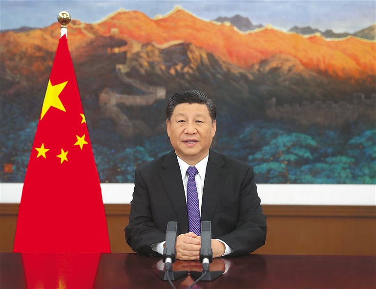 ཞི་ཅིན་ཕིང་གིས་ཨེ་ཤེ་ཡ་རྨང་གཞིའི་སྒྲིག་བཀོད་མ་འཇོག་དངུལ་ཁང་གི་ལས་འཛིན་ལྷན་ཚོགས་སྐབས་ལྔ་པའི་ལོ་ཚོགས་ཀྱི་བརྙན་ལམ་ཚོགས་འདུ་འགོ་ཚུགས་མཛད་སྒོའི་ཐོག་ཤིས་ཚིག་གསུངས་པ།