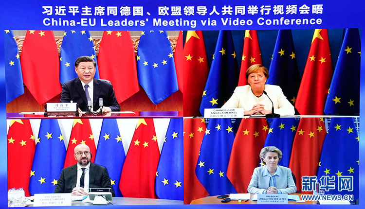 ཞི་ཅིན་ཕིང་ནས་འཇར་མན་དང་ཡོ་རོབ་མནའ་འབྲེལ་འགོ་ཁྲིད་དང་མཇལ་མོལ་གནང་།