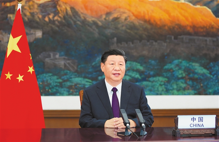 ཞི་ཅིན་ཕིང་གིས་མཉམ་འབྲེལ་རྒྱལ་ཚོགས་དབུ་བརྙེས་ནས་ལོ་75འཁོར་བའི་དྲན་གསོའི་དབུ་ཚོགས་ཐོག་གསུང་བཤད་གལ་ཆེན་གནང་བ།