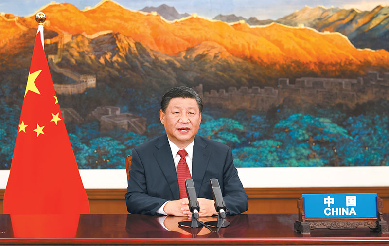 ཞི་ཅིན་ཕིང་སྐབས་བདུན་ཅུ་དོན་དྲུག་པའི་མཉམ་འབྲེལ་རྒྱལ་ཚོགས་ཚོགས་ཆེན་གྱི་སྤྱིར་བཏང་རང་བཞིན་གྱི་རྩོད་གླེང་ནང་ཞུགས་ནས་གསུང་བཤད་གལ་ཆེན་གནང་བ།