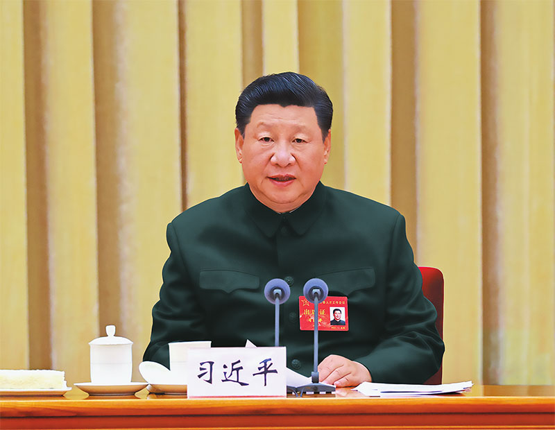 ཞི་ཅིན་ཕིང་གིས་དུས་རབས་གསར་པའི་ཤེས་ལྡན་མི་སྣའི་དམག་དཔུང་སྟོབས་ཆེར་གཏོང་བའི་འཐབ་ ཇུས་ལག་ལེན་གཏིང་ཟབ་བསྟར་དགོས་པའི་ནན་བཤད་གནང་བ།