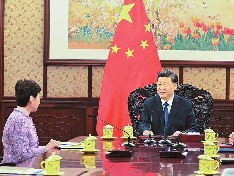 ཞི་ཅིན་ཕིང་གིས་པེ་ཅིང་དུ་འགན་སྒྲུབ་གསལ་ཞུ་གནང་བར་ཕེབས་པའི་ལིན་ཀྲེང་གཡོད་ཨེར་མཇལ་འཕྲད་གནང་བ།