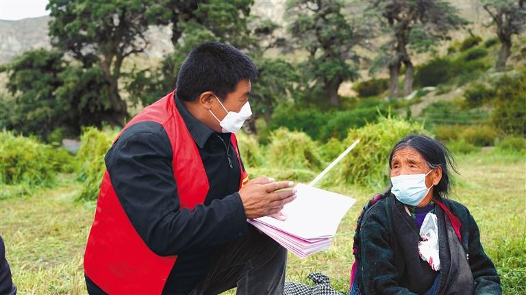 ལྷོ་ཁ་གྲོང་ཁྱེར་མཚོ་སྣ་རྫོང་གི་ཞིང་ཁར་སྒྲོག་འགྲེལ་གྱི་ལས་ལ་བྲེལ་བ།