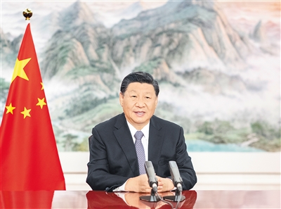 ཞི་ཅིན་ཕིང་གིས《འདམ་རའི་སྤྱི་ཆིངས》ཀྱི་ཆིངས་འཇོག་ཕྱོགས་ཀྱི་ཚོགས་ཆེན་སྐབས་བཅུ་བཞི་པའི་འགོ་ཚུགས་མཛད་སྒོར་ཤིས་ཚིག་གསུངས་པ།