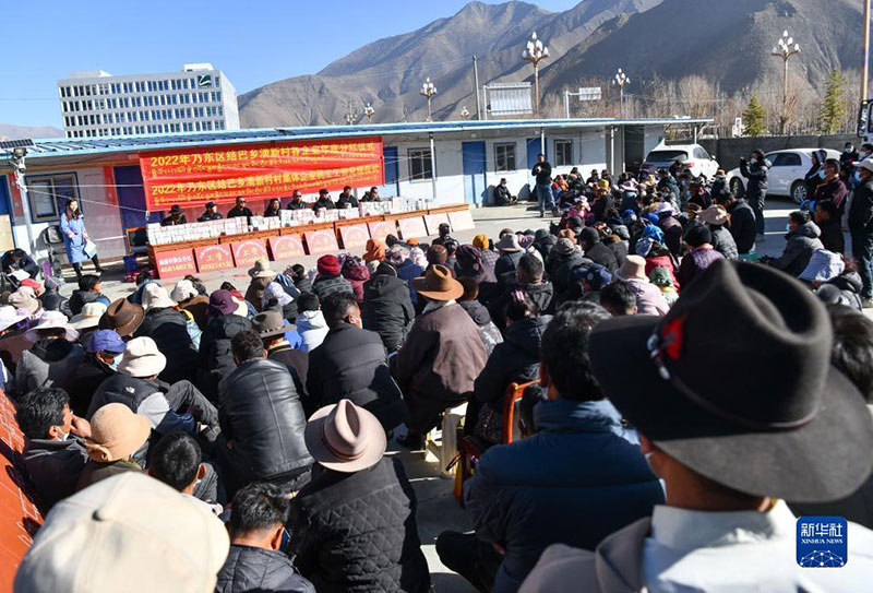 མཐོ་སྒང་གྲོང་ཚོའི་ཁེ་འབབ་བགོ་བའི་སྲོལ།