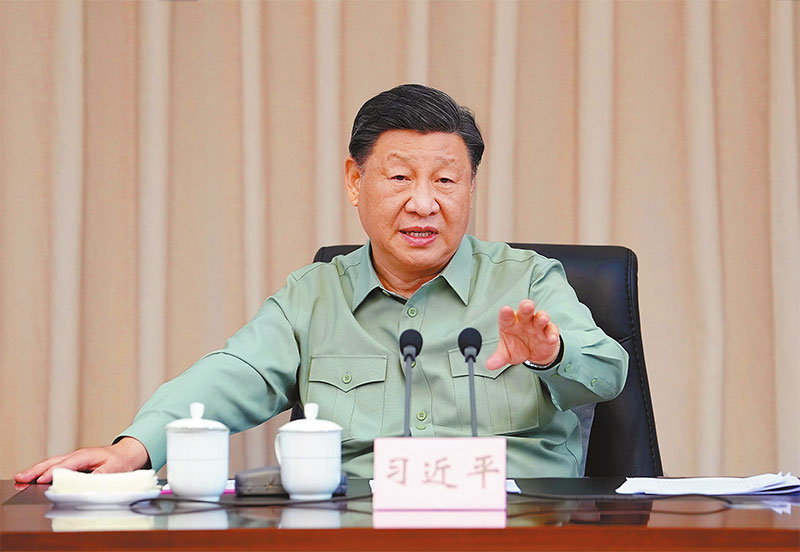 ཞི་ཅིན་ཕིང་གིས་ལྷོ་རྒྱུད་འཐབ་ཁུལ་གྱི་མཚོ་དམག་ལ་གཟིགས་ཞིབ་གནང་སྐབས་ནན་གསུང་གནང་བ།