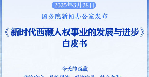 དུས་རབས་གསར་པའི་བོད་ལྗོངས་ཀྱི་འགྲོ་བ་མིའི་ཐོབ་ཐང་གི་བྱ་གཞག་འཕེལ་རྒྱས་དང་ཡར་ཐོན་ཞེས་པའི་དེབ་ཐེར་རྒྱབ་ཤ་དཀར་པོ་ཁྱབ་བསྒྲགས་བྱས།